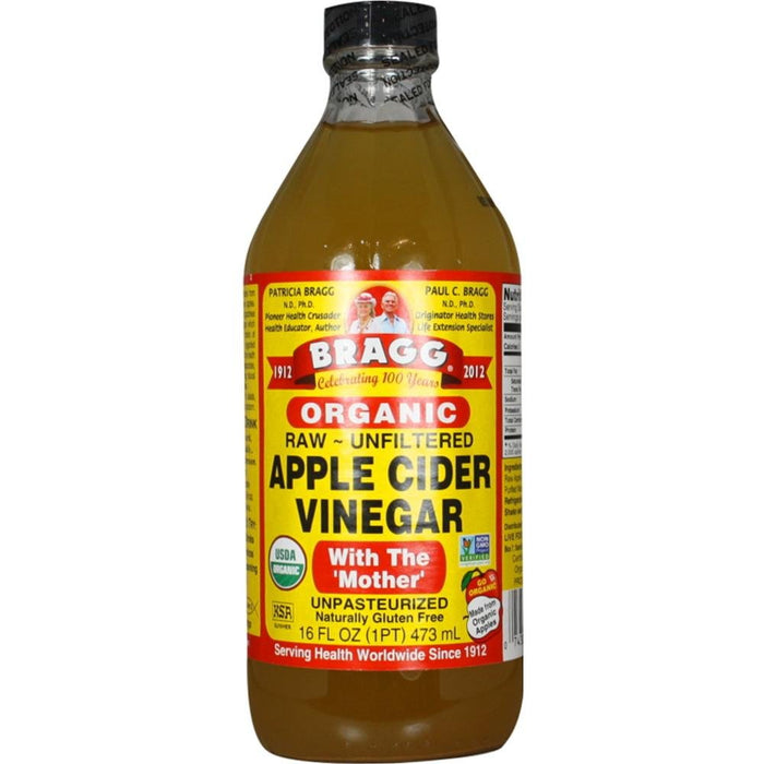 Bragg Organic Apple Cider Vinegar With the Mother– USDA Certified Organic – Raw, Unfiltered All Natural Ingredients, 16 ounce