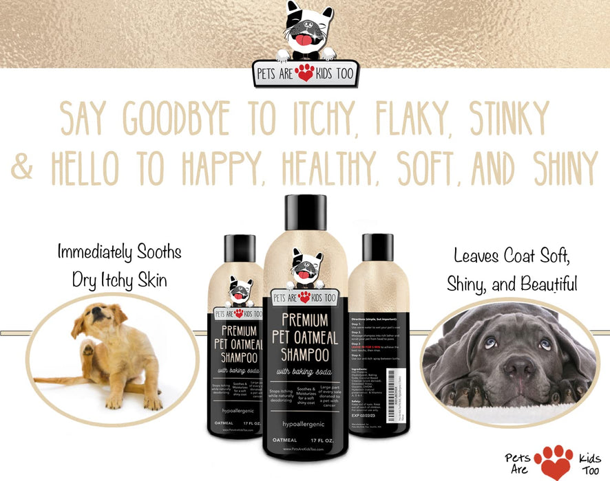 Pet Oatmeal Anti-Itch Shampoo & Conditioner In One! Smelly Puppy Dog & Cat Wash! Relief For Allergies, Itchy, Dry, Irritated Skin!! Smells Amazing! (1 bottle)