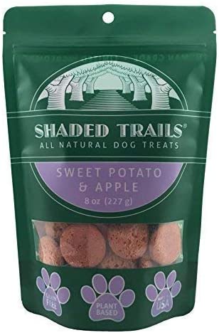 Sweet Potato and Apple - Shaded Trails All Natural Crunchy Dog Treats 8 oz - Vegan & Grain Free