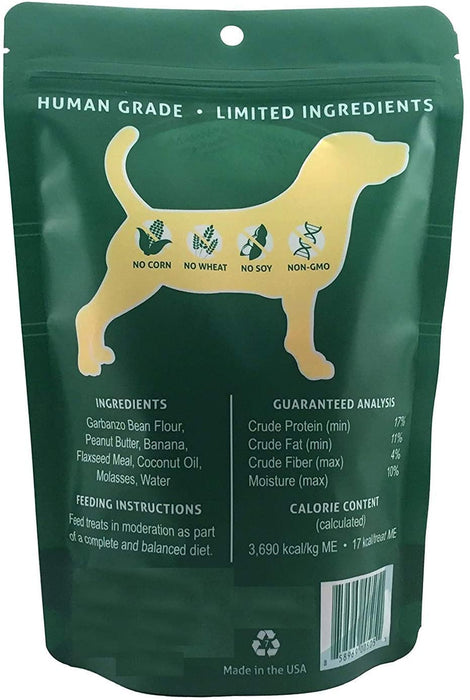 Peanut Butter & Banana - Shaded Trails All Natural Crunchy Dog Treats 8 oz - Vegan & Grain Free