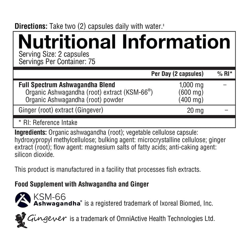youtheory Ashwagandha 1,000 mg., 150 Capsules