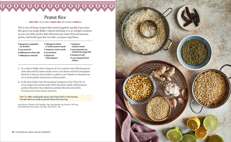 The Essential Vegan Indian Cookbook: 100 Home-Style Classics and Restaurant Favorites (Paperback)
