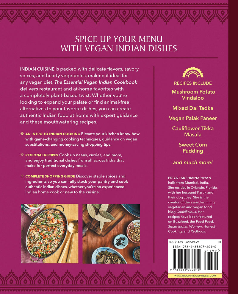 The Essential Vegan Indian Cookbook: 100 Home-Style Classics and Restaurant Favorites (Paperback)