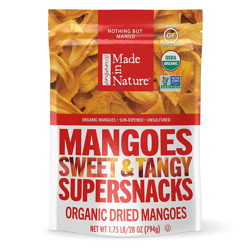 Made in Nature Organic Dried Fruit, Mangoes, 28oz Bag – Non-GMO, Unsulfured Vegan Snack