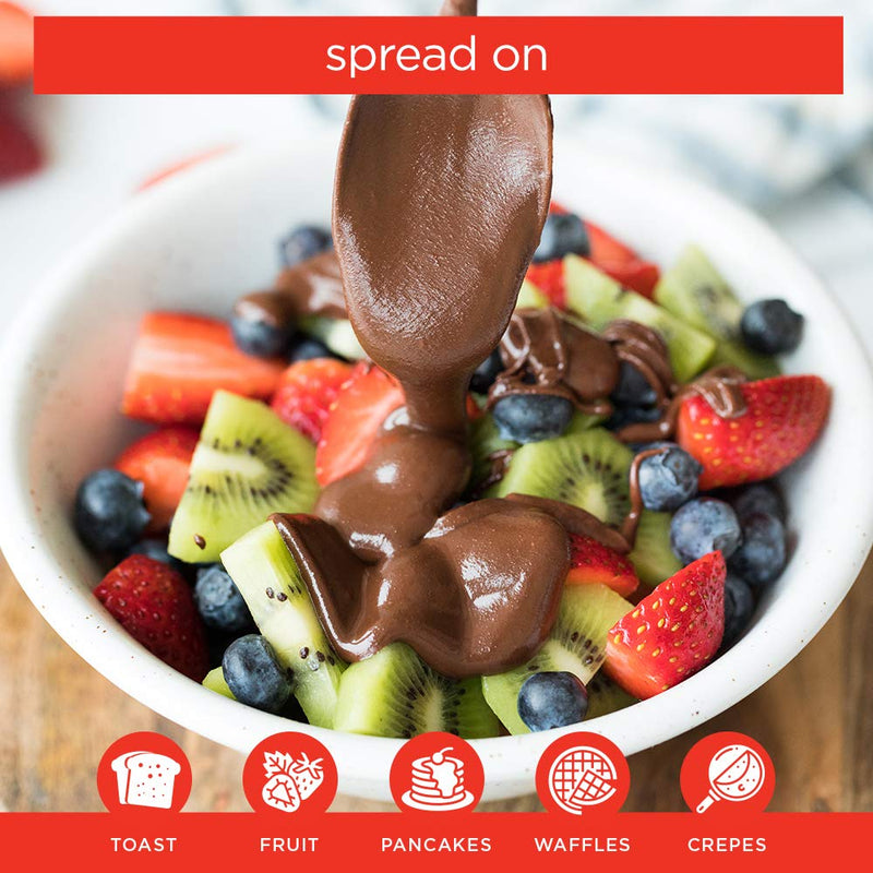Nutiva Organic Vegan Hazelnut Spread, Classic Chocolate, 13 Ounce | USDA Organic, Non-GMO, Fair Trade & Sustainably Sourced | Vegan & Gluten-Free | Plant-Based Superfood Spread with Less Sugar