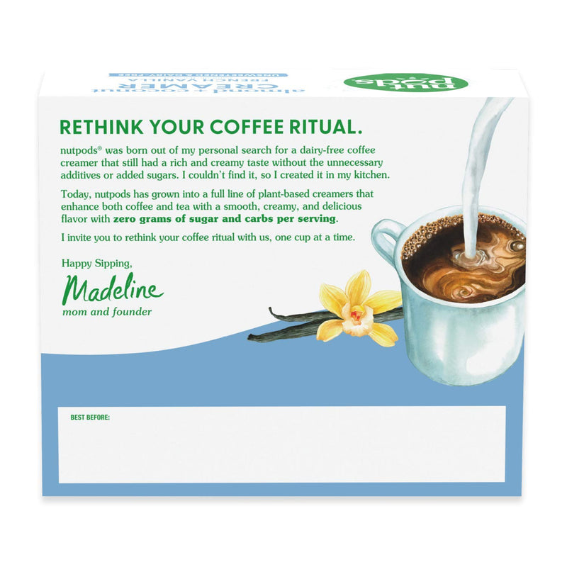Nutpods French Vanilla, (4-Pack), Unsweetened Dairy-Free Creamer, Made from Almonds and Coconuts, Whole30, Gluten Free, Non-GMO, Vegan, Kosher