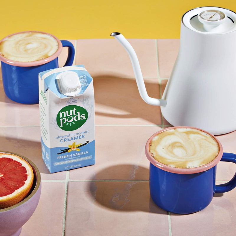 Nutpods French Vanilla, (4-Pack), Unsweetened Dairy-Free Creamer, Made from Almonds and Coconuts, Whole30, Gluten Free, Non-GMO, Vegan, Kosher