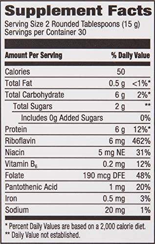Revly Vegan Nutritional Yeast Non-Fortified Superfood 15.9 Oz. Powder - 6g Protein, Amino Acids, Vitamins, Minerals - 30 Servings