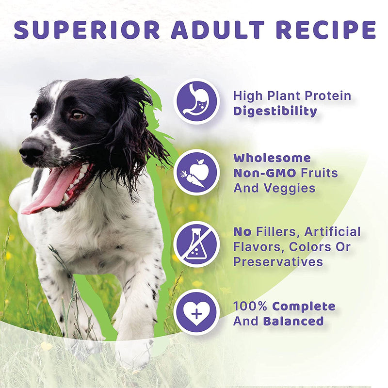 Halo Vegan Dog Food, Dry Dog Food, Plant-Based, Adult Dog Food 4lb