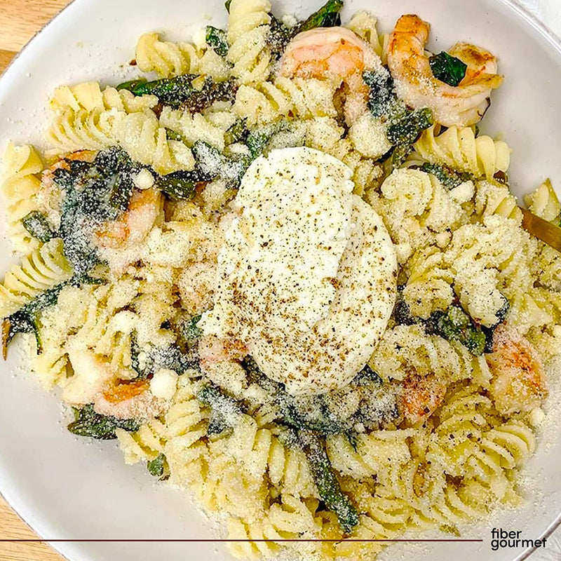 Fiber Gourmet Pasta – Light Rotini Pasta – Fiber-Rich, Low Calorie, Healthy Pasta – Kosher, Vegan Certified, Non-GMO and Has Zero Artificial Colors or Flavoring – 8 Oz (Pack of 6)