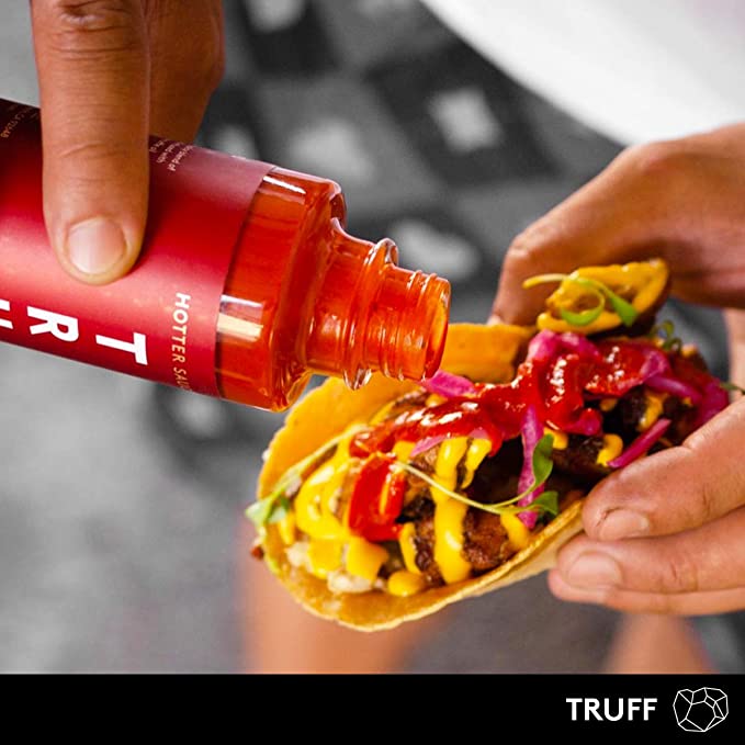 TRUFF Hotter Black Truffle Hot Sauce, Gourmet Hot Sauce with Jalapeño, Red Chili Peppers with More Heat, Black Truffle Oil, Organic Agave Nectar, Hotter Flavor Experience in a Bottle, 6 oz.