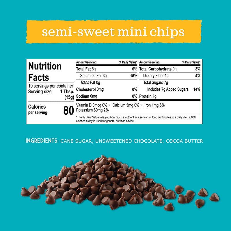 Enjoy Life Baking Chocolate, Soy free, Nut free, Gluten free, Dairy free, Non GMO, Vegan, Paleo, Semi Sweet Mini Chips, 10 Ounce (6 Pack)