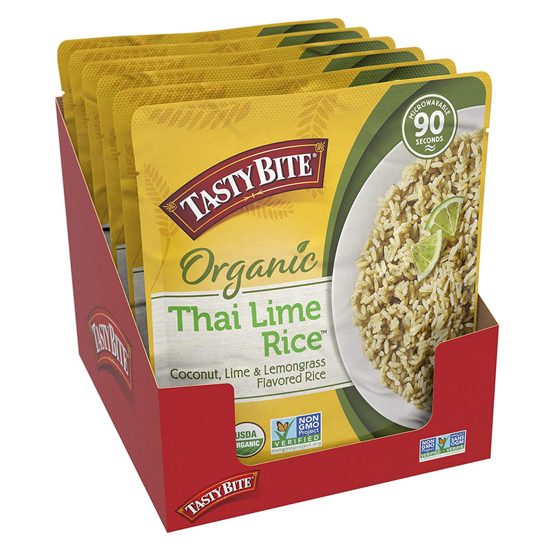 Tasty Bite Thai Lime Rice, Ready to Eat Microwaveable Cooked Rice, Vegan, 8.80 Ounce (Pack of 6)